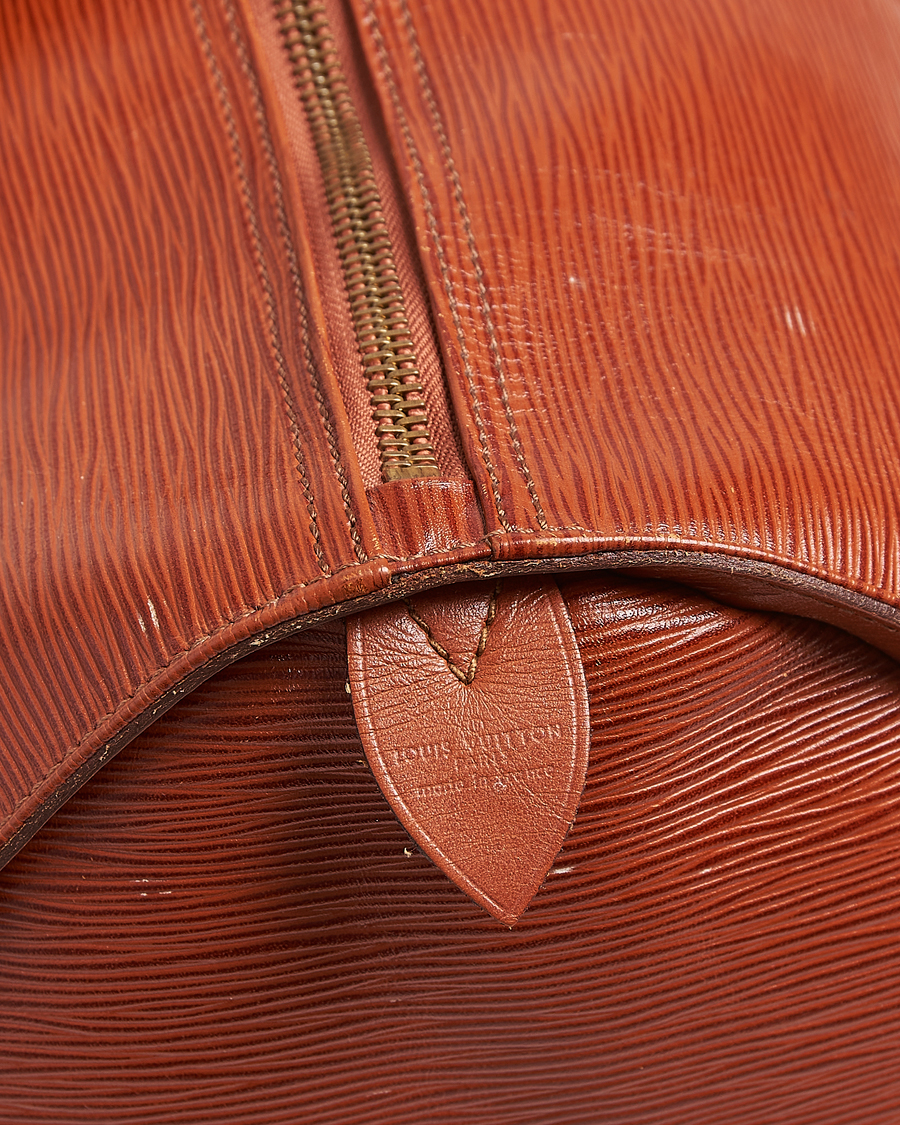 Heren | Louis Vuitton Pre-Owned Keepall 50 Epi Leather Travel Bag Brown | Louis Vuitton Pre-Owned | Keepall 50 Epi Leather Travel Bag Brown