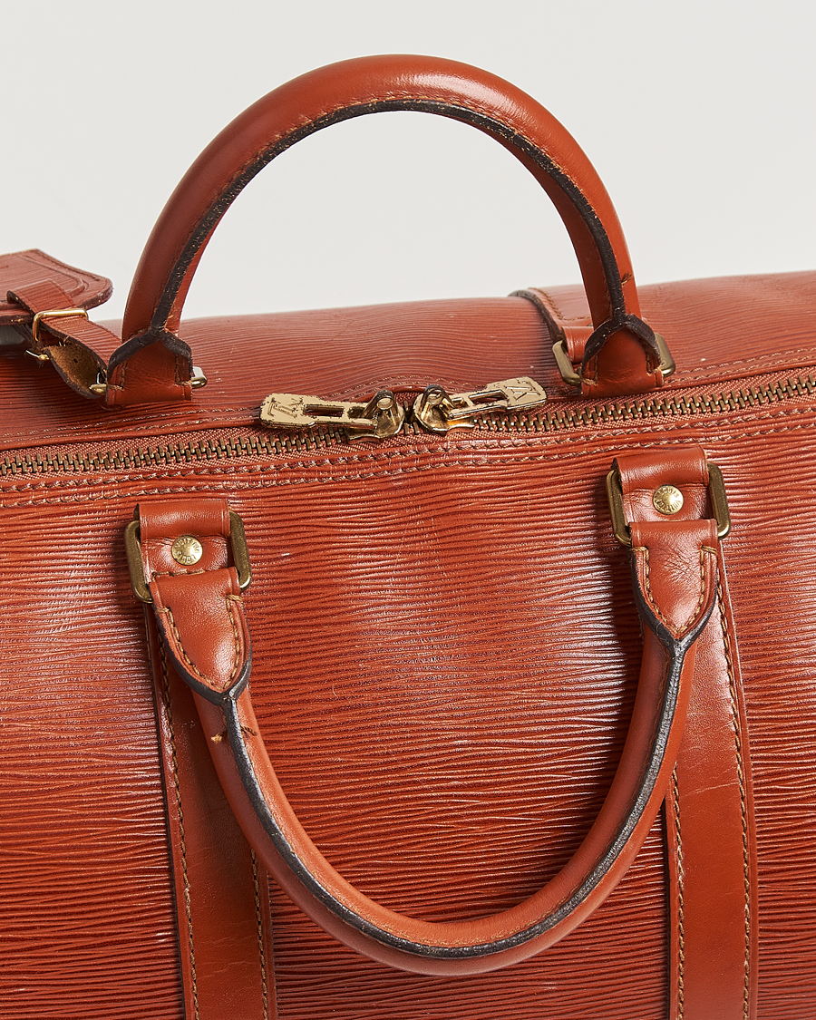 Heren | Louis Vuitton Pre-Owned Keepall 50 Epi Leather Travel Bag Brown | Louis Vuitton Pre-Owned | Keepall 50 Epi Leather Travel Bag Brown