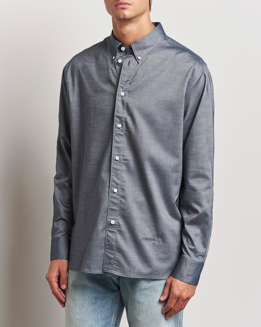 Heren | Overhemden | J.Lindeberg | Regular Stretch Oxford Shirt Navy