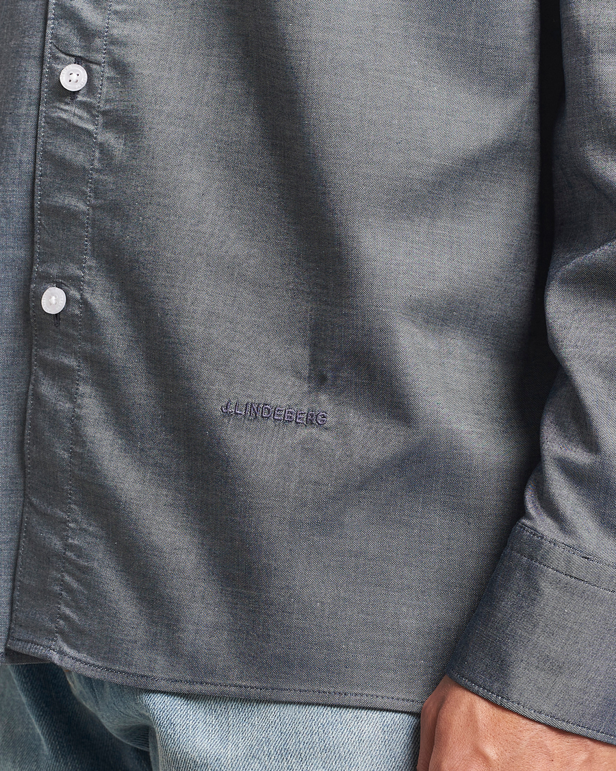 Heren | Overhemden | J.Lindeberg | Regular Stretch Oxford Shirt Navy