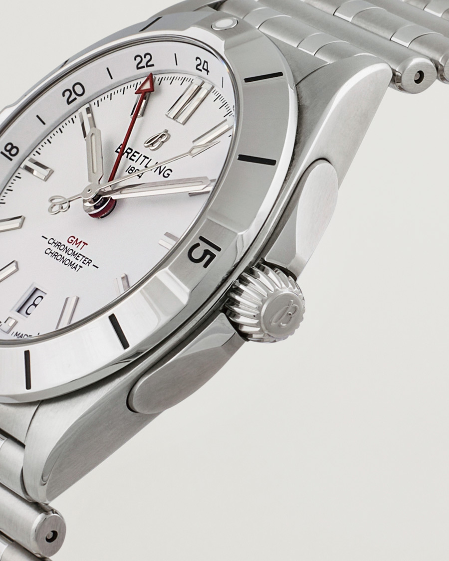 Heren | Breitling Pre-Owned Chronomat GMT A32398 Silver | Breitling Pre-Owned | Chronomat GMT A32398 Silver