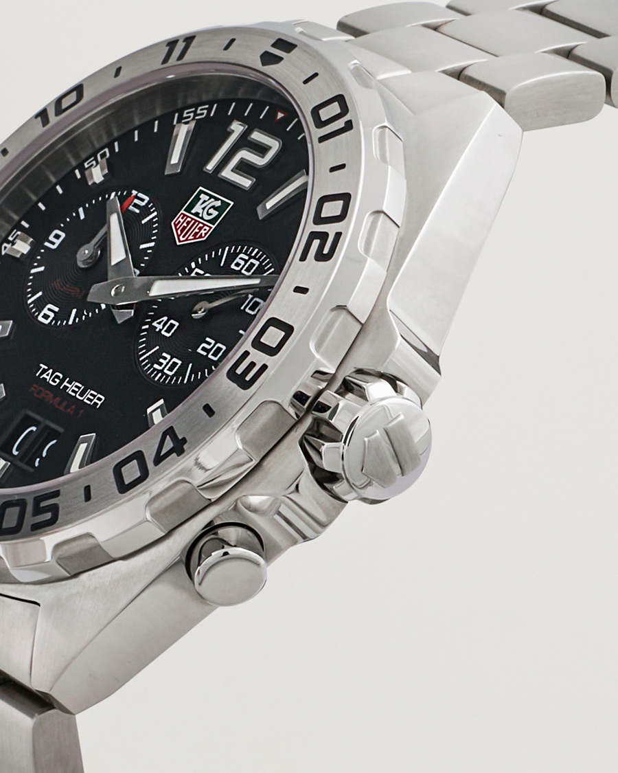 Heren | Tag Heuer Pre-Owned Formula 1 Alarm WAZ111A Silver | Tag Heuer Pre-Owned | Formula 1 Alarm WAZ111A Silver