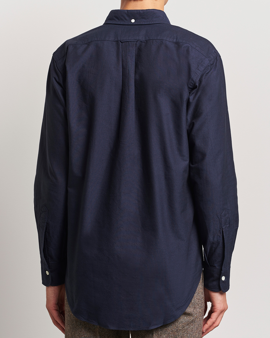 Heren | Overhemden | Kamakura Shirts | Vintage Ivy Oxford Button Down Shirt Navy