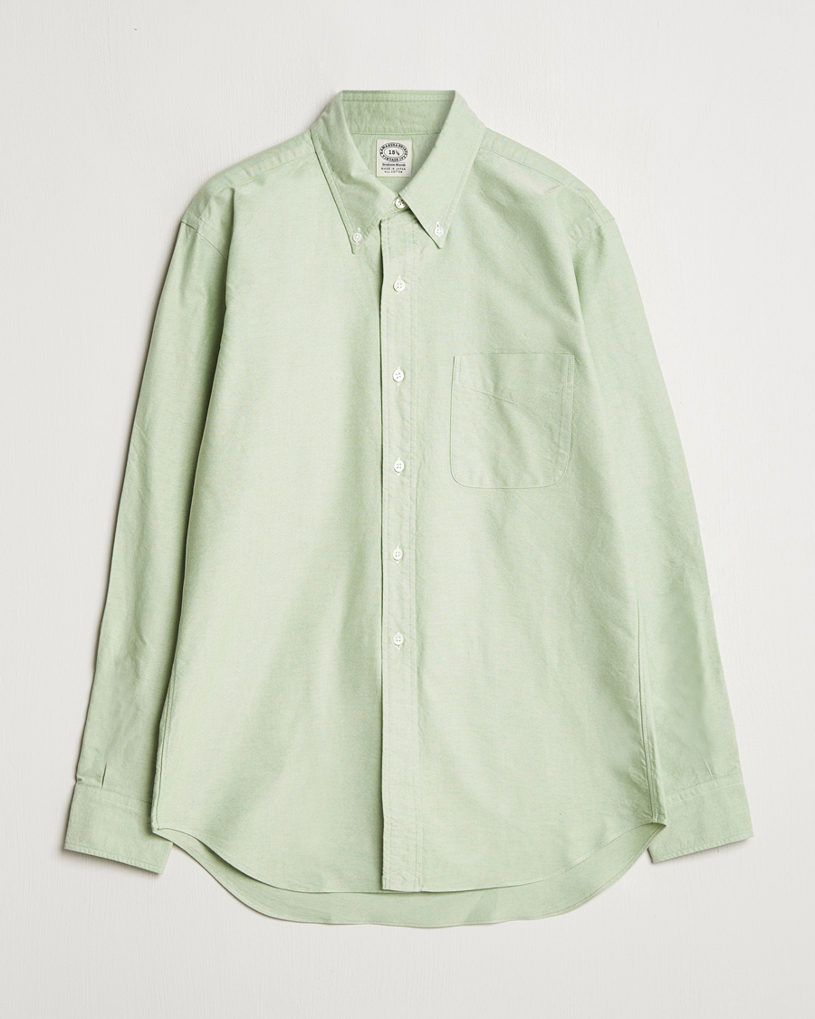Heren | Overhemden | Kamakura Shirts | Vintage Ivy Oxford Button Down Shirt Green