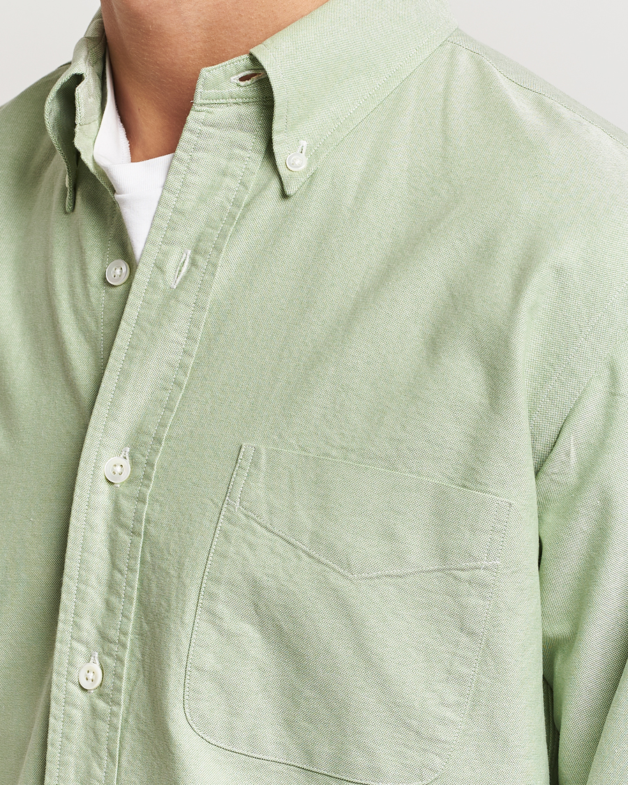 Heren | Overhemden | Kamakura Shirts | Vintage Ivy Oxford Button Down Shirt Green