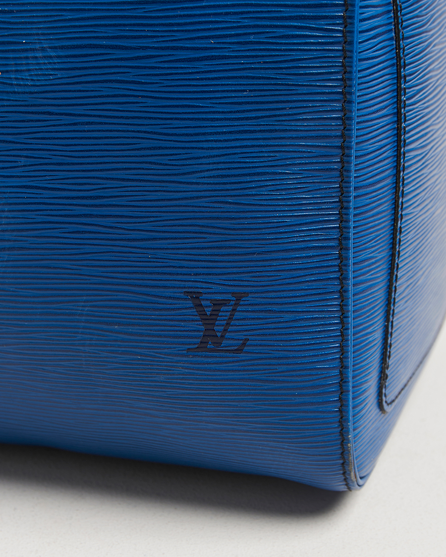 Heren | Louis Vuitton Pre-Owned Keepall 50 Epi Leather Travel Bag Blue | Louis Vuitton Pre-Owned | Keepall 50 Epi Leather Travel Bag Blue