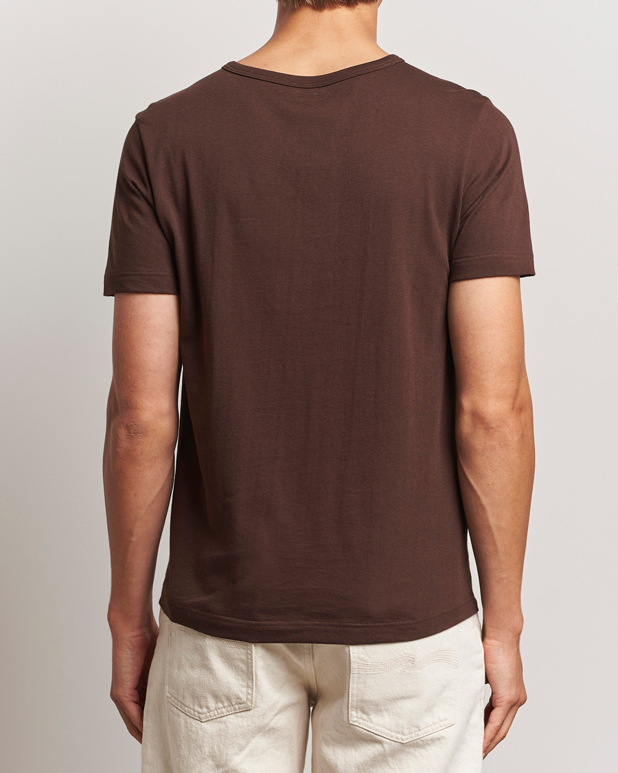 Heren | T-shirts | Merz b. Schwanen | 1950s Classic Loopwheeled T-Shirt Coffee