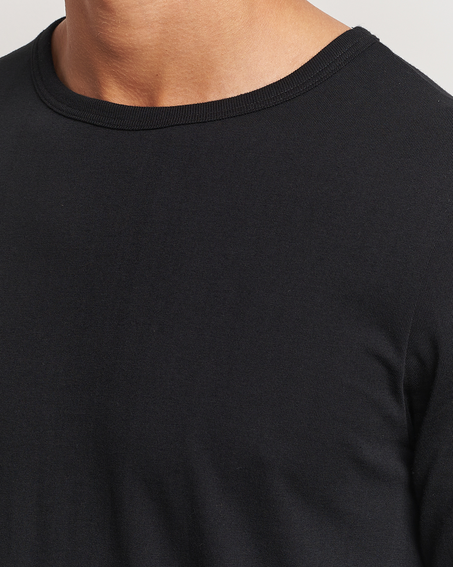 Heren | T-shirts | Merz b. Schwanen | 1950s Classic Loopwheeled Longsleeve T-Shirt Black