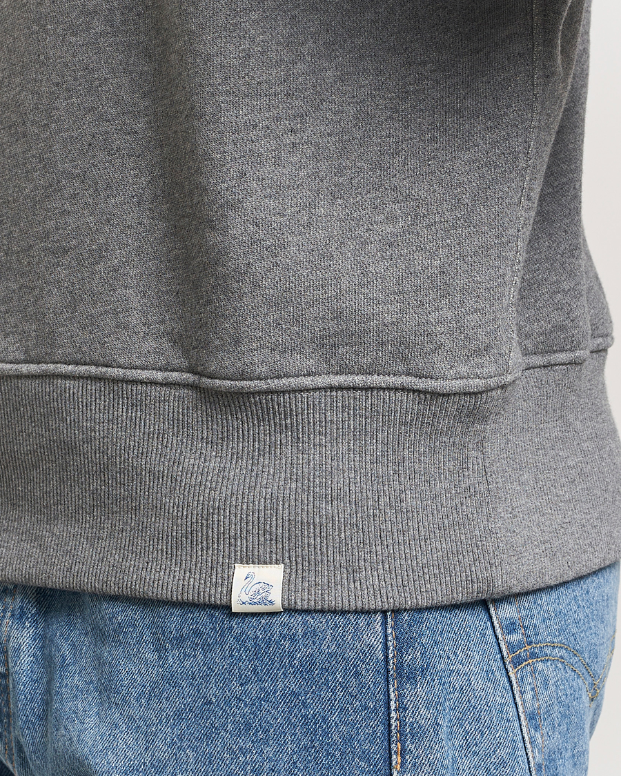 Heren | Truien | Merz b. Schwanen | Relaxed Fit Vintage Cotton Sweatshirt Grey Melange