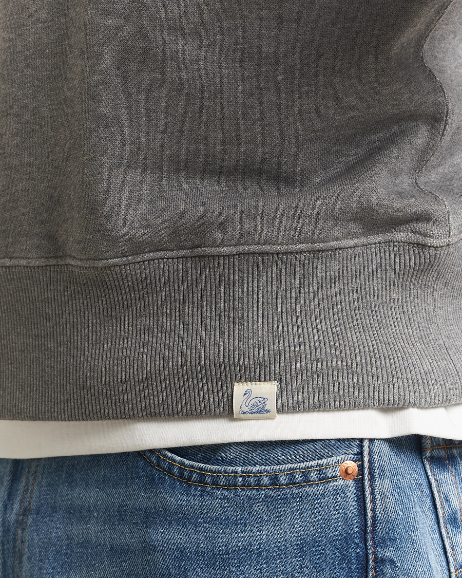 Heren | Truien | Merz b. Schwanen | Relaxed Fit Vintage Cotton Sweatshirt Grey Melange