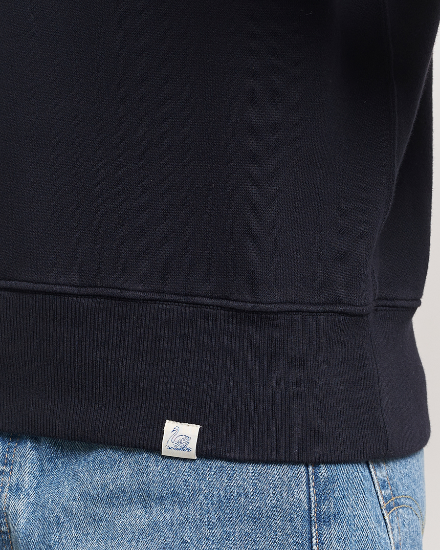 Heren | Truien | Merz b. Schwanen | Vintage Fleece Half Zip Sweatshirt Dark Navy