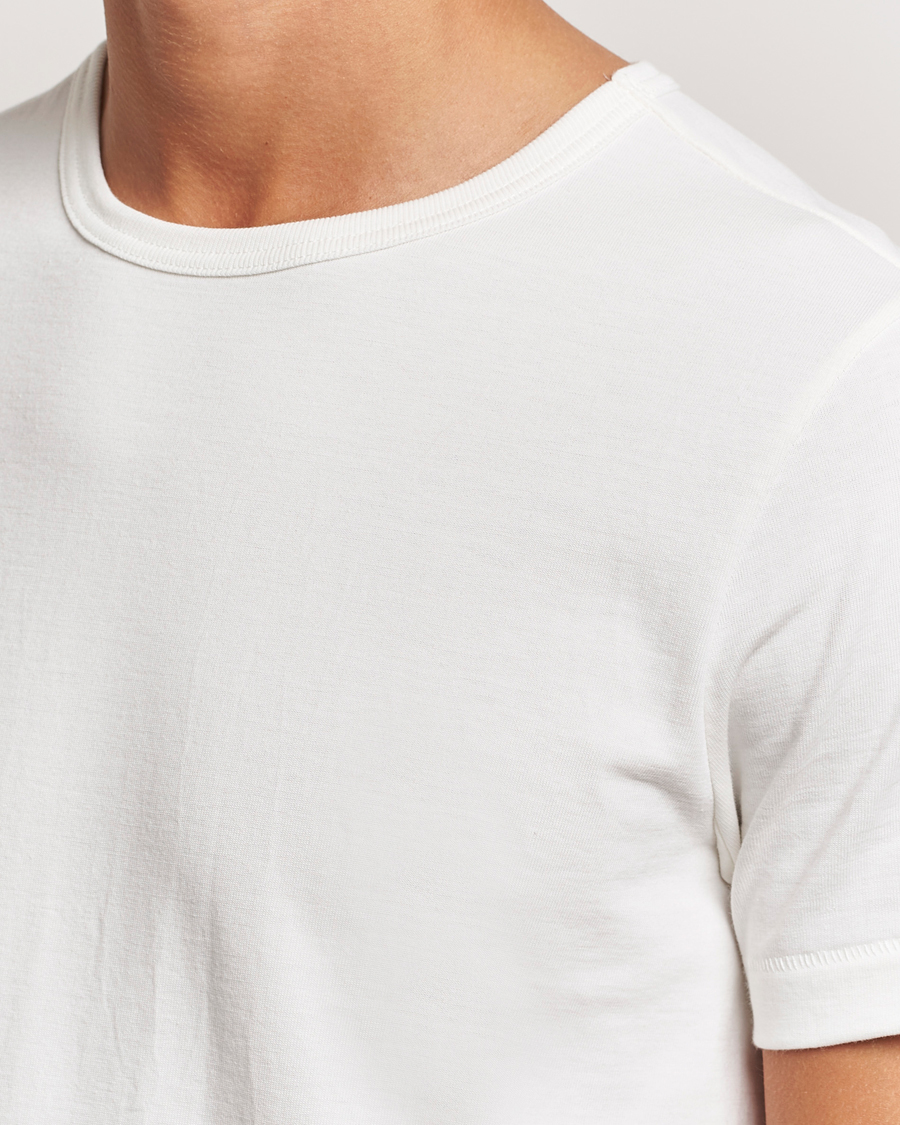 Heren | T-shirts | Merz b. Schwanen | Classic Fit Loopwheeled T-Shirt White
