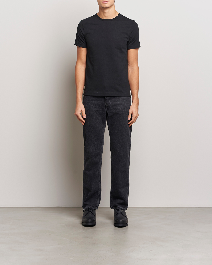 Heren | T-shirts | Merz b. Schwanen | Classic Fit Loopwheeled T-Shirt Black
