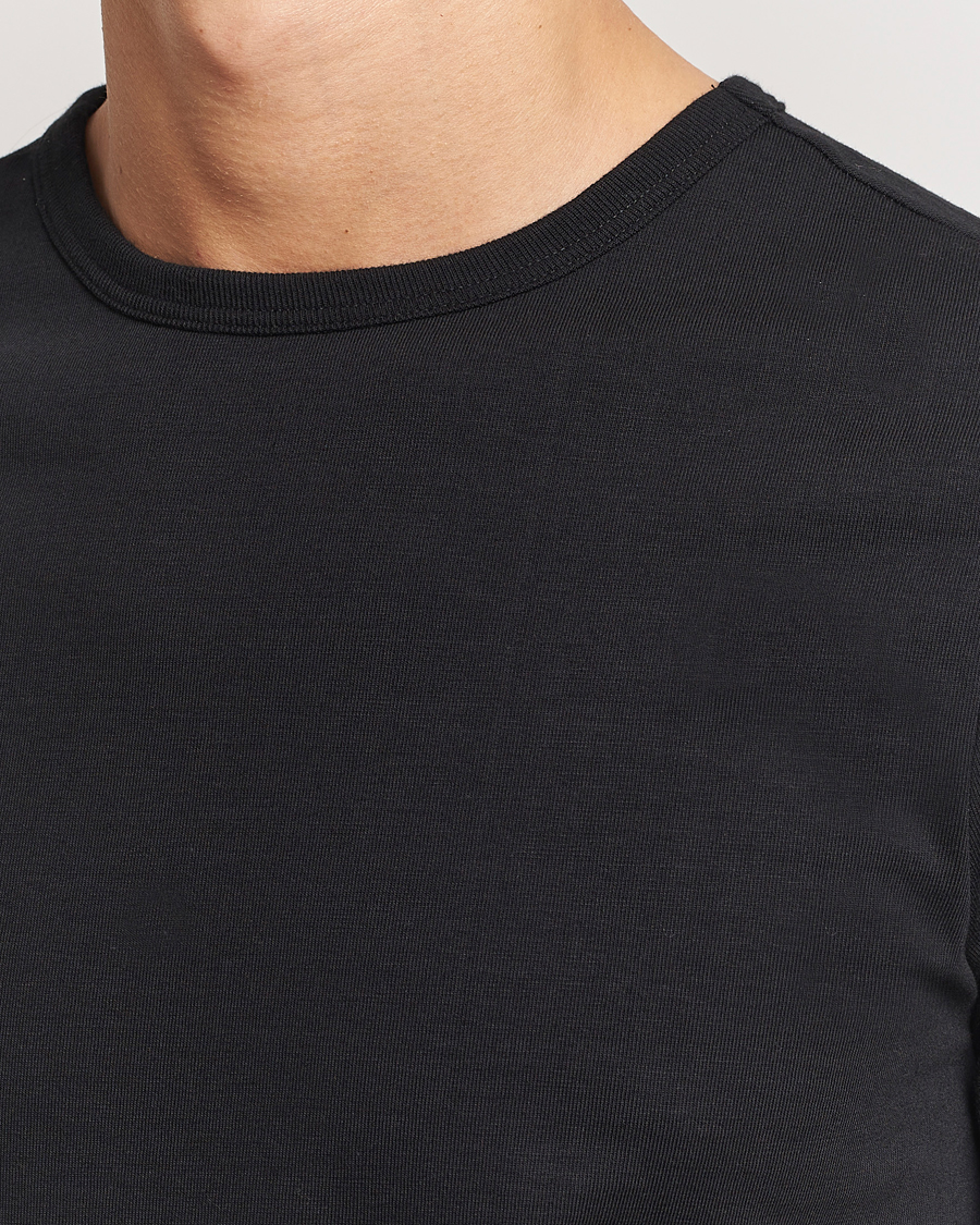 Heren | T-shirts | Merz b. Schwanen | Classic Fit Loopwheeled T-Shirt Black