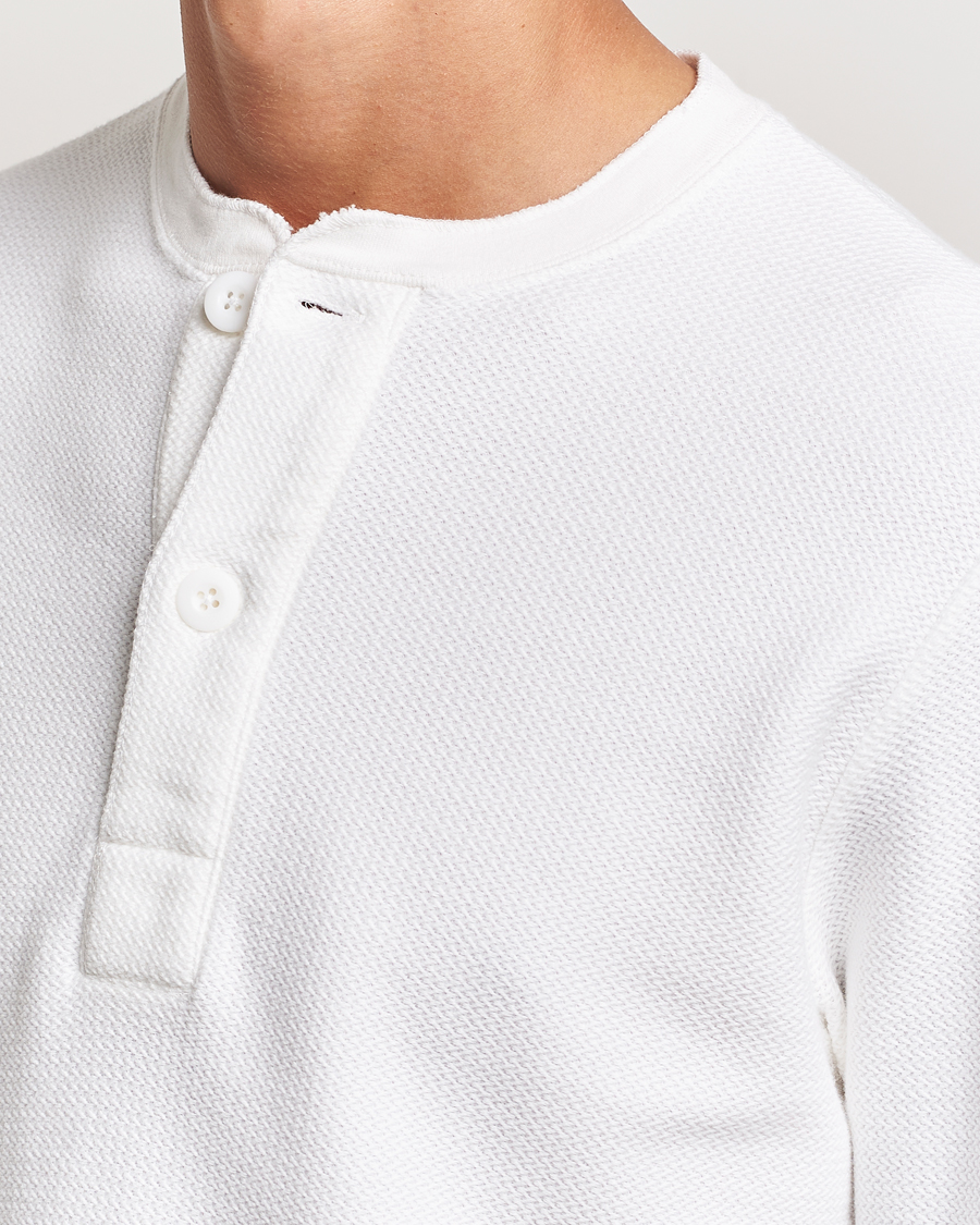 Heren | Truien | BEAMS PLUS | Waffle Cotton Henley White