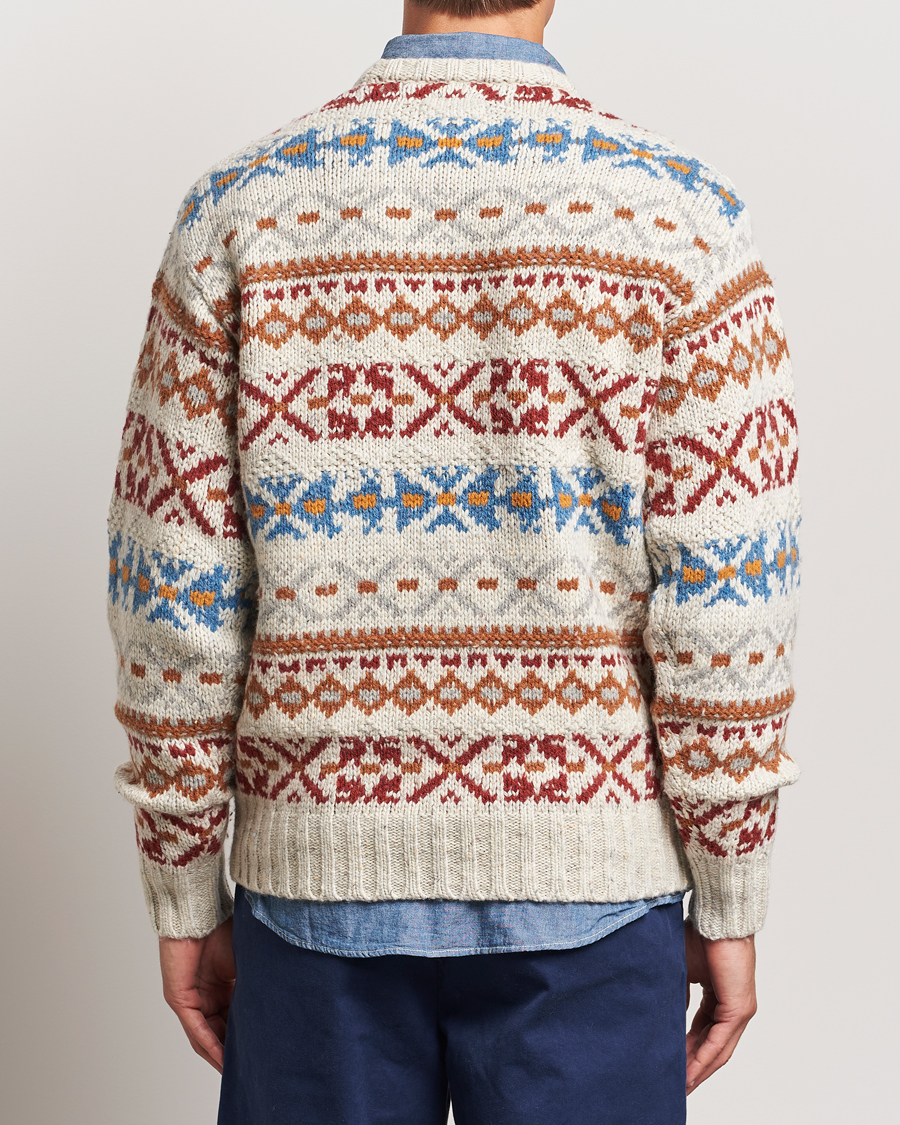 Heren | Truien | BEAMS PLUS | Fair Isle Crew Neck Sweater Off White