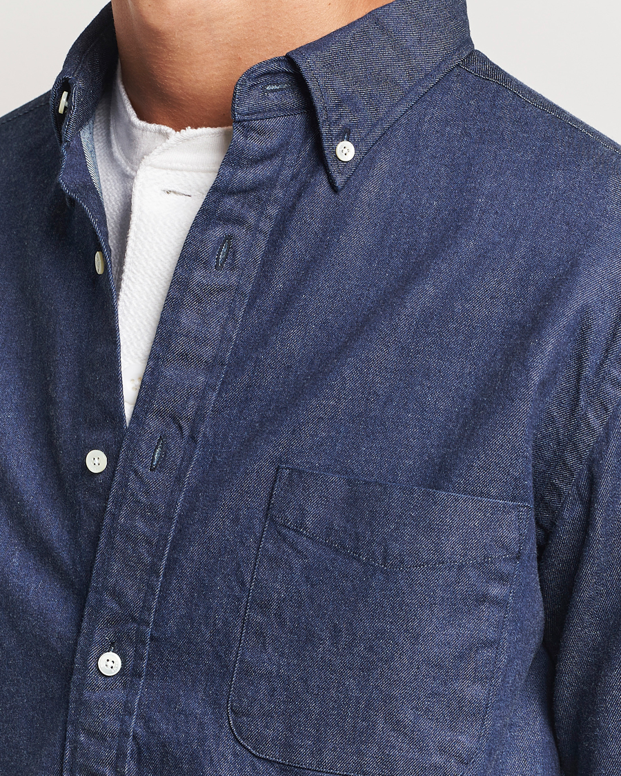 Heren | Overhemden | BEAMS PLUS | Denim Button Down Shirt Dark Indigo
