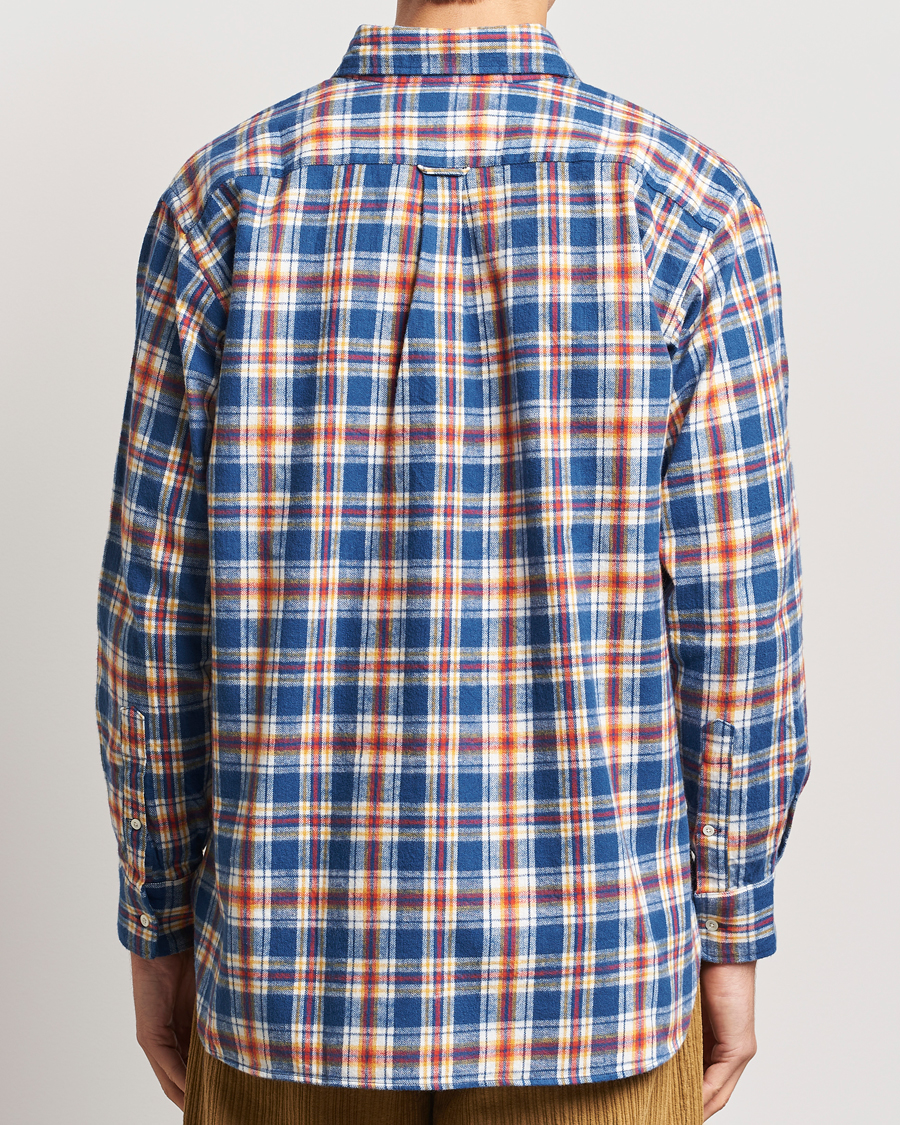 Heren | Overhemden | BEAMS PLUS | Brushed Flannel Button Down Shirt Blue