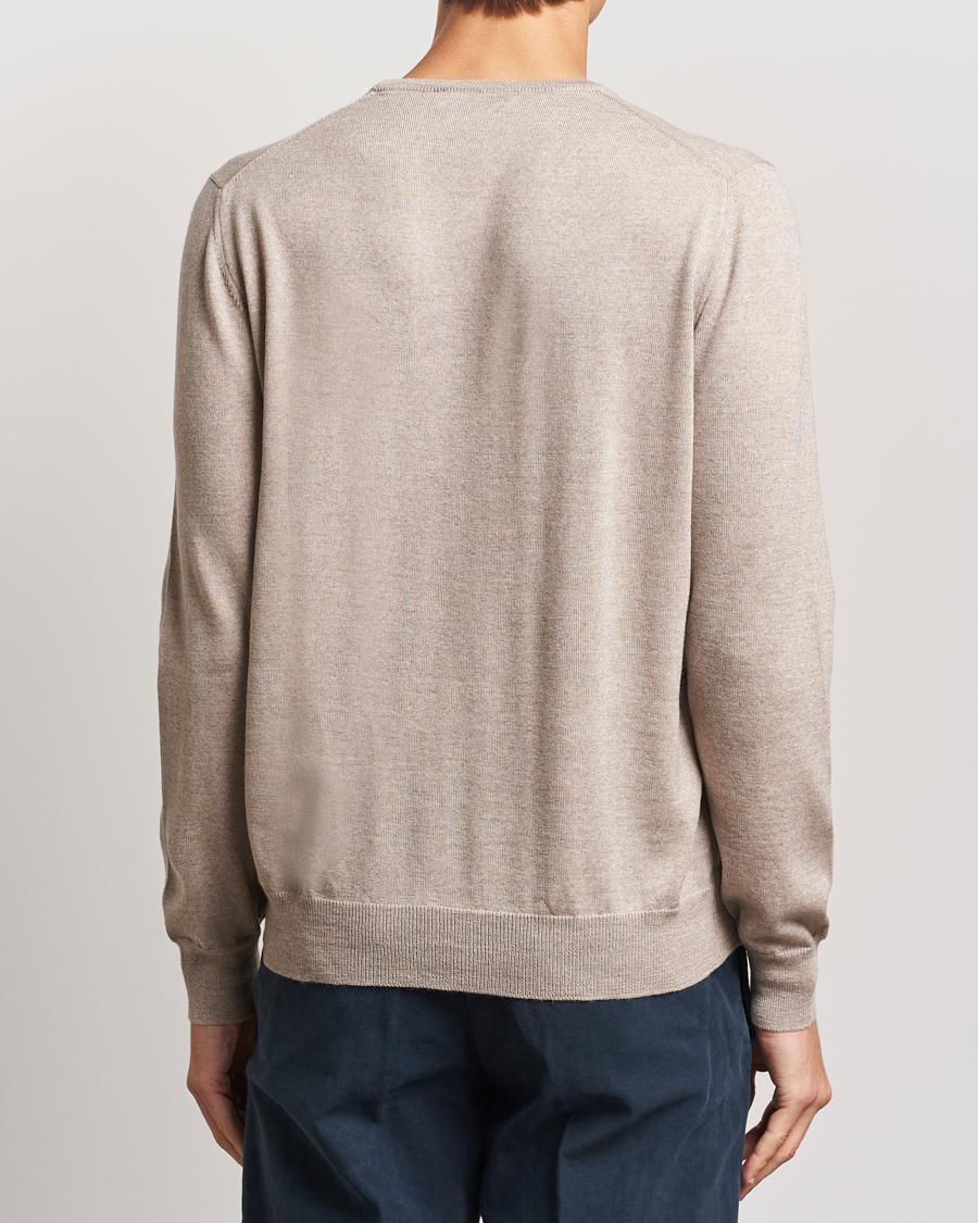 Heren | Truien | Gran Sasso | Merino Fashion Fit Crew Neck Pullover Light Beige
