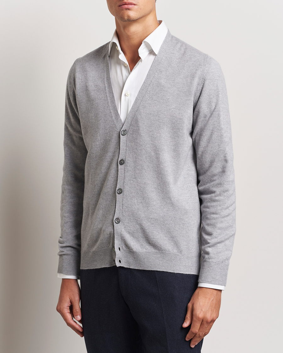 Heren | Truien | Gran Sasso | Wool/Cashmere Cardigan Light Grey