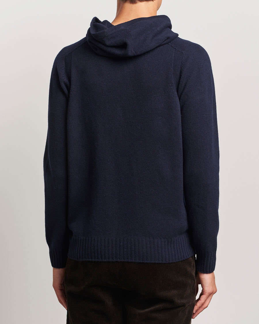 Heren | Truien | Gran Sasso | Wool Hoodie Navy