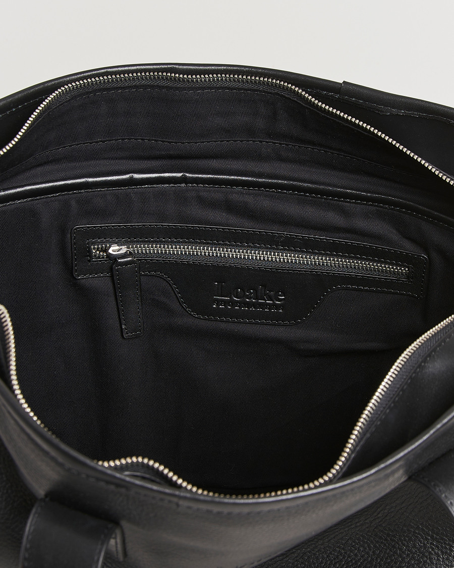 Heren | Tassen | Loake 1880 | Grained Leather Tote Black