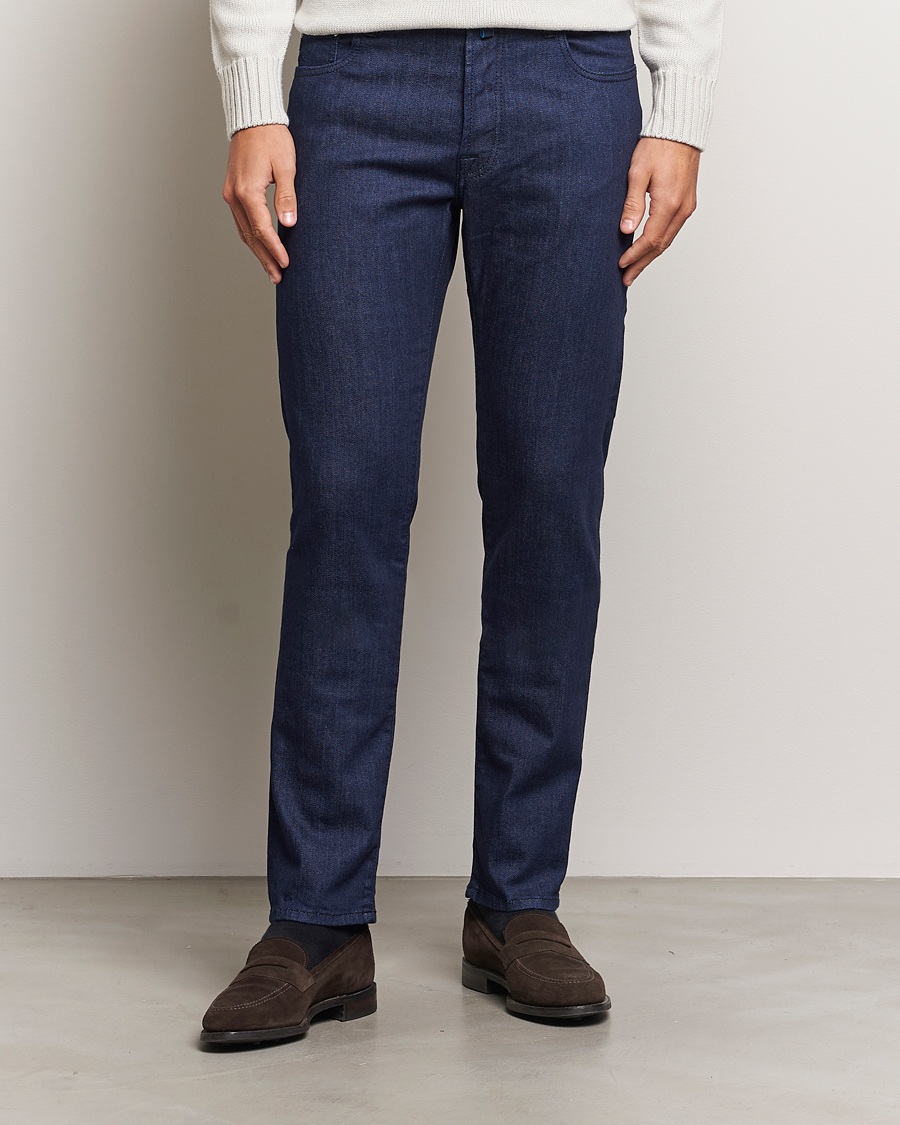 Heren | Jeans | Jacob Cohën | Bard 688 Slim Fit Stretch Jeans Dark Tonal Wash