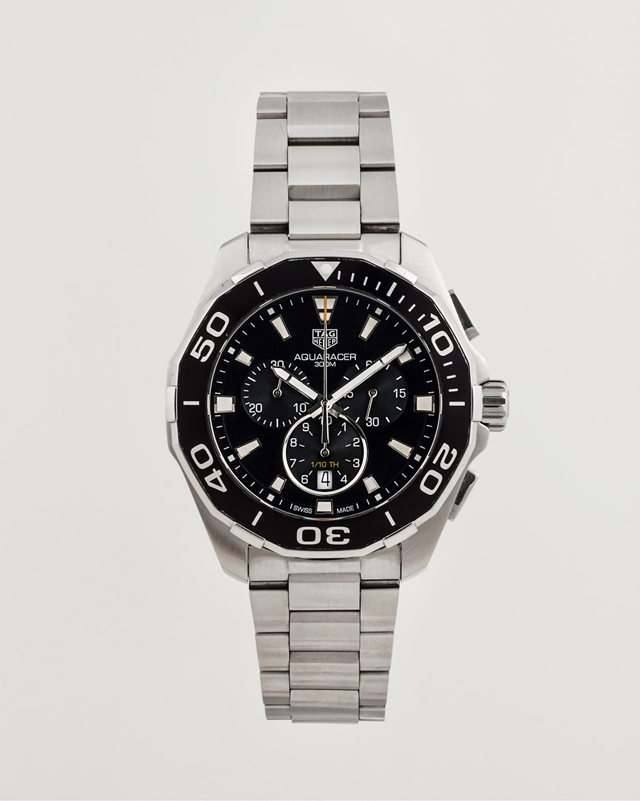 Heren | Tag Heuer Pre-Owned Aquaracer Chrono Silver | Tag Heuer Pre-Owned | Aquaracer Chrono Silver
