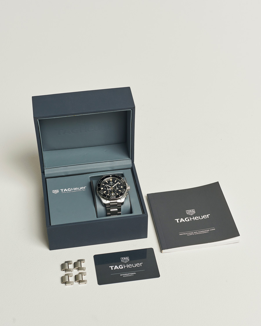 Heren | Tag Heuer Pre-Owned Aquaracer Chrono Silver | Tag Heuer Pre-Owned | Aquaracer Chrono Silver