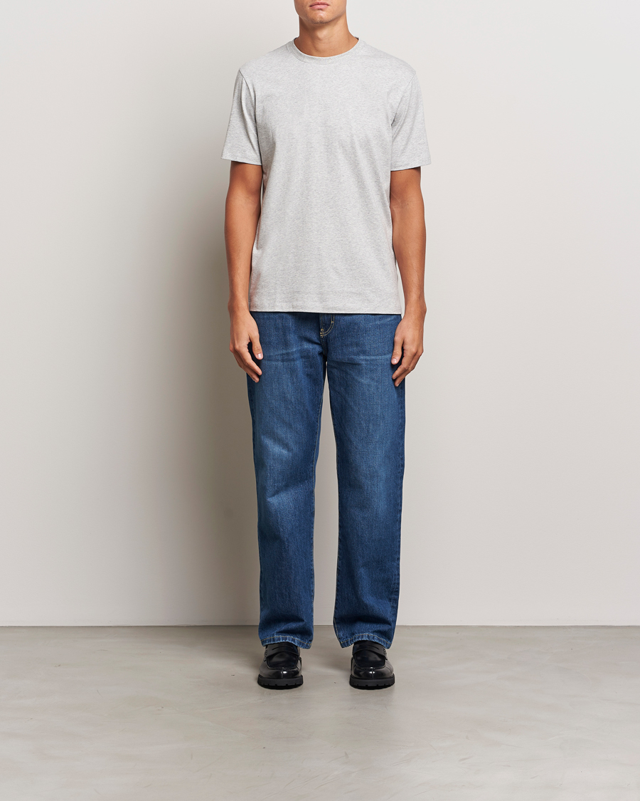 Heren | T-shirts | A Day's March | Midweight T-Shirt Grey Melange