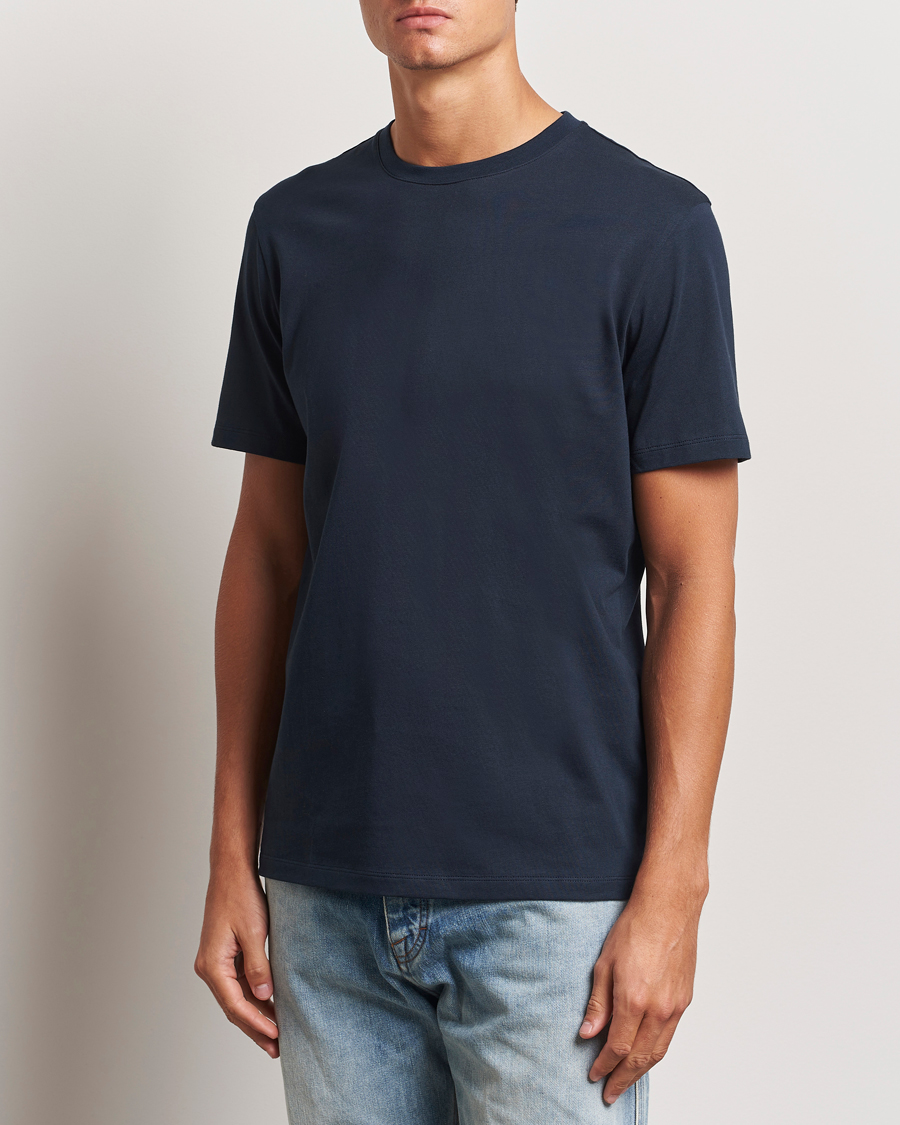 Heren | T-shirts | A Day's March | Midweight T-Shirt Navy
