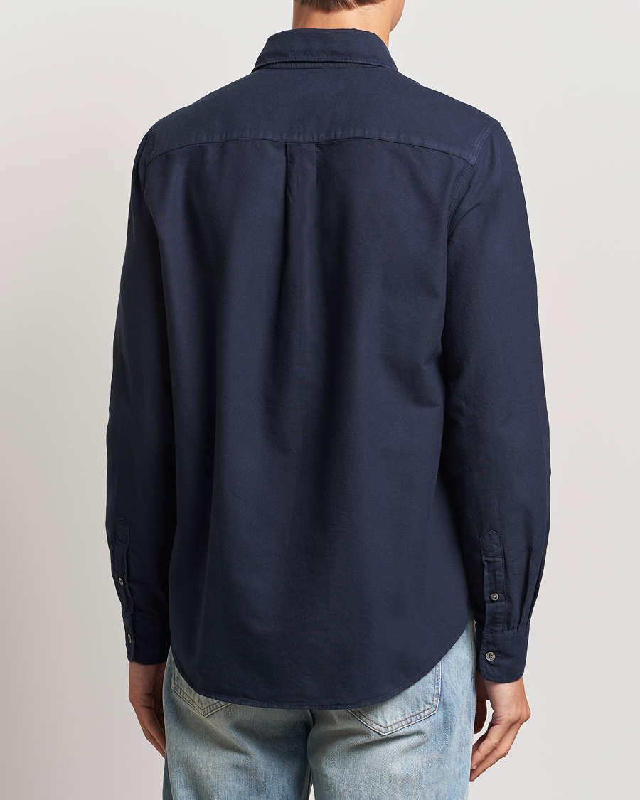 Heren | Overhemden | A Day's March | Mason Dyed Oxford Shirt Navy