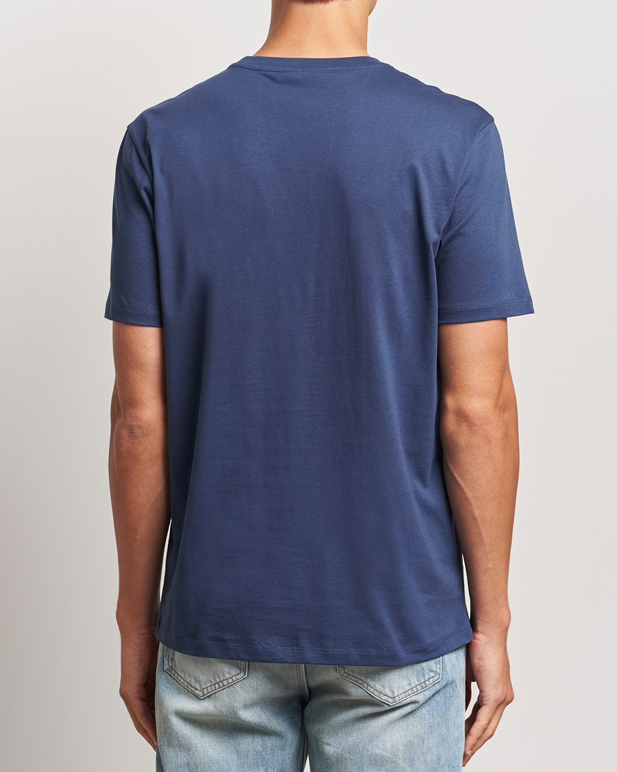 Heren | T-shirts | A Day's March | Midweight T-Shirt Brewers Blue