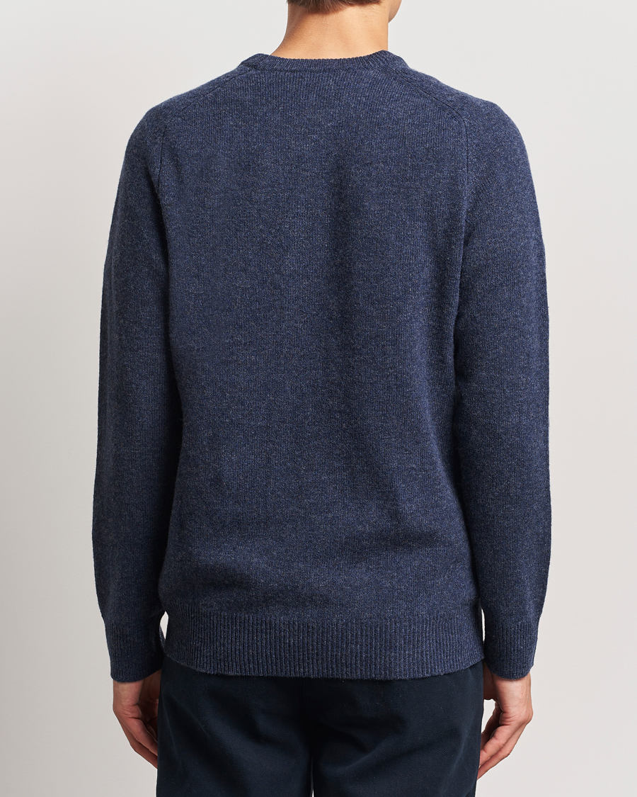 Heren | Truien | A Day's March | Brodick Lambswool Sweater Navy