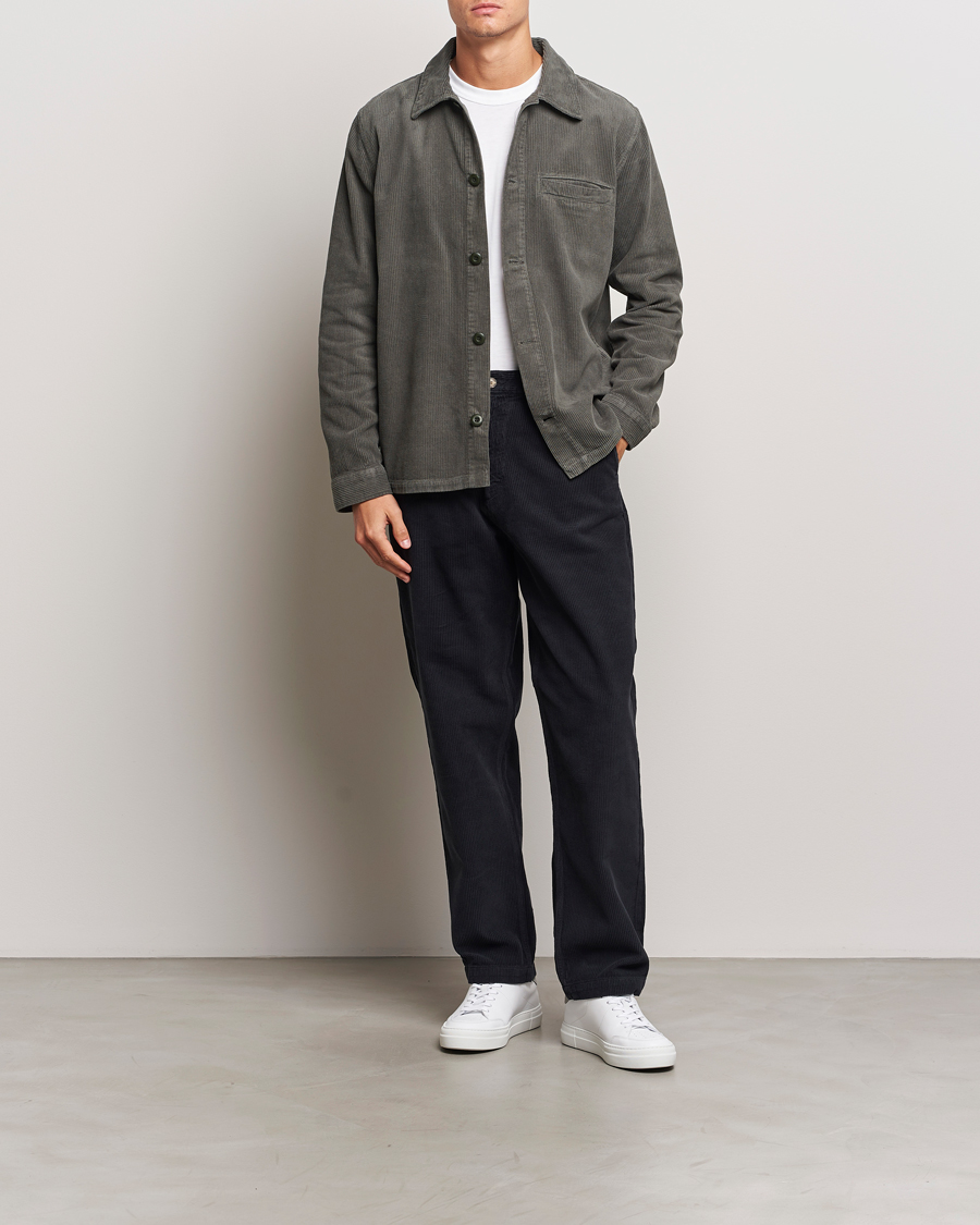 Heren | Overhemden | A Day's March | Telford Corduroy Overshirt Olive