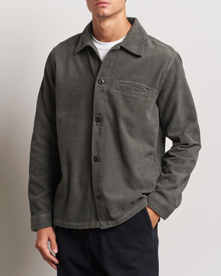 Heren | Overhemden | A Day's March | Telford Corduroy Overshirt Olive