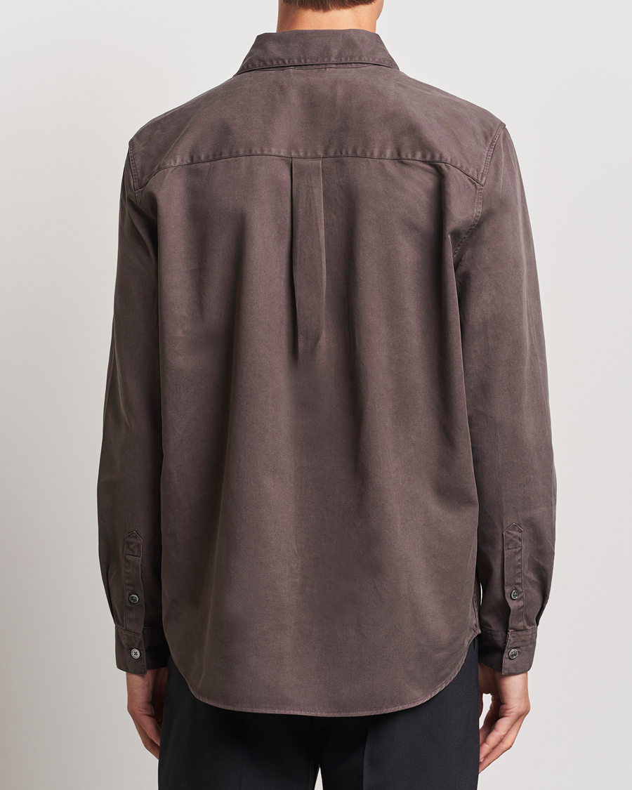 Heren | Overhemden | A Day's March | Farleigh Lyocell Shirt Chocolate