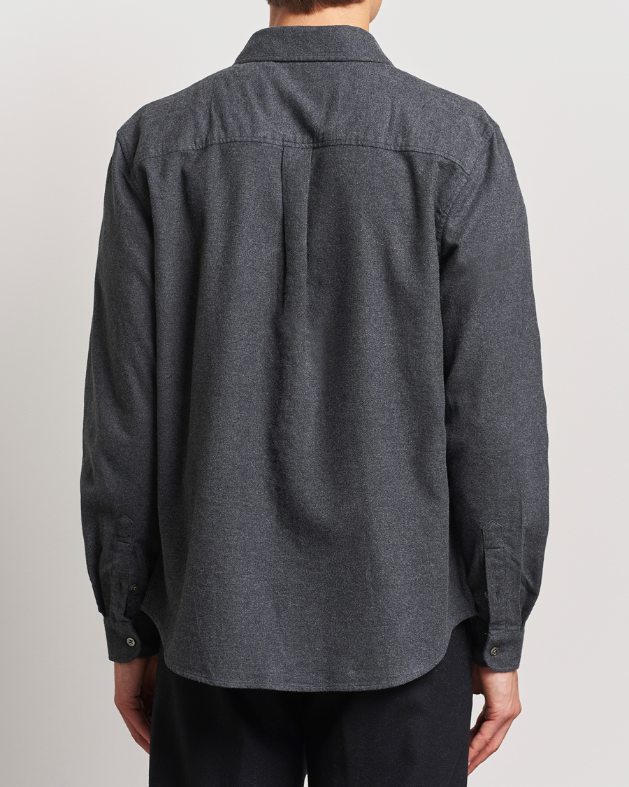 Heren | Overhemden | A Day's March | Newark Flannel Shirt Charcoal
