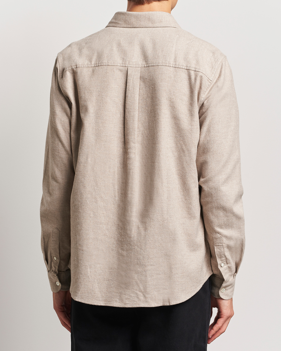 Heren | Overhemden | A Day's March | Newark Flannel Shirt Sand Melange