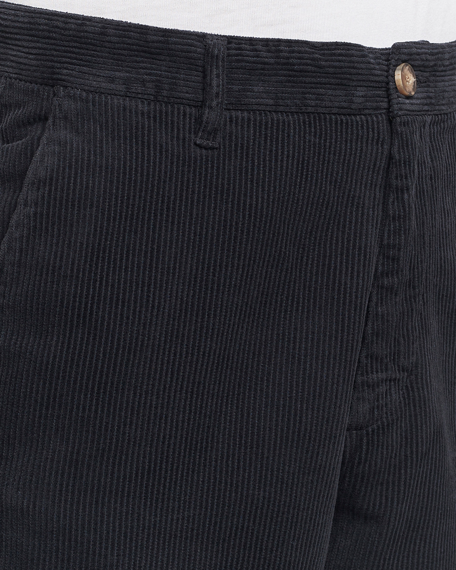 Heren | Broeken | A Day's March | Redwood Corduroy Trousers Black