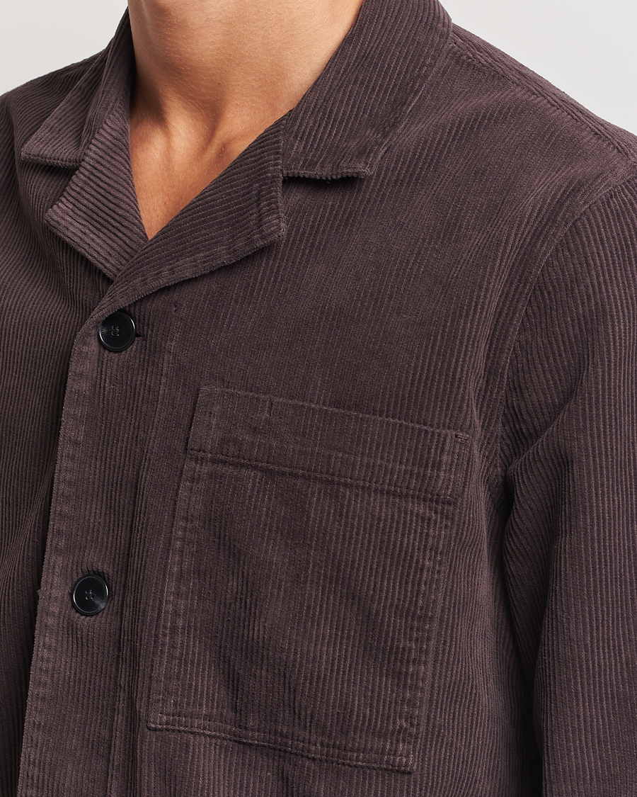 Heren | Overhemden | A Day's March | Banagher Corduroy Overshirt Chocolate