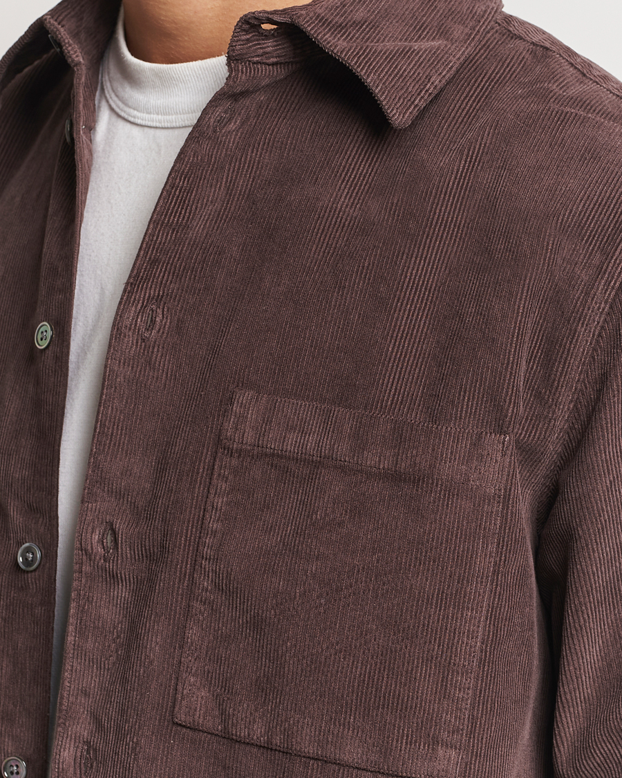 Heren | Overhemden | A Day's March | Denver Corduroy Shirt Chocolate