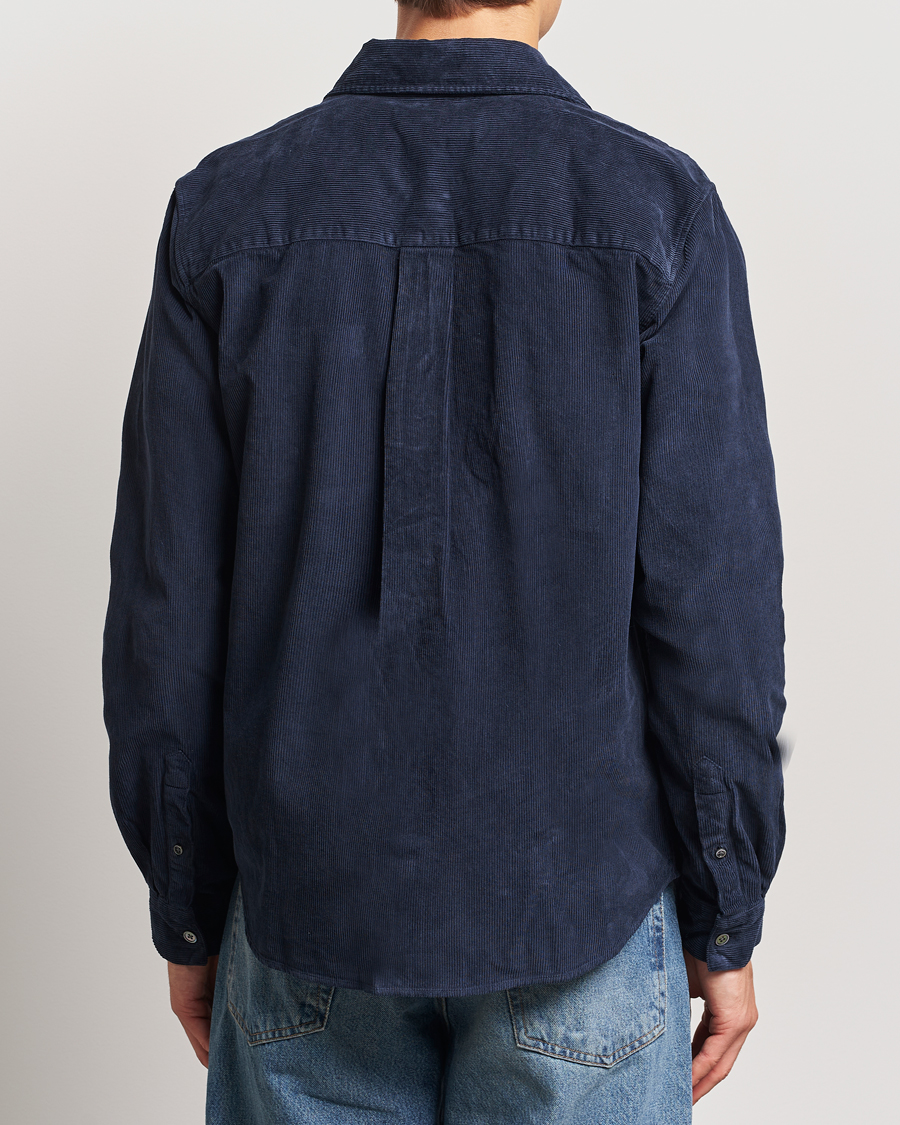 Heren | Overhemden | A Day's March | Denver Corduroy Shirt Navy