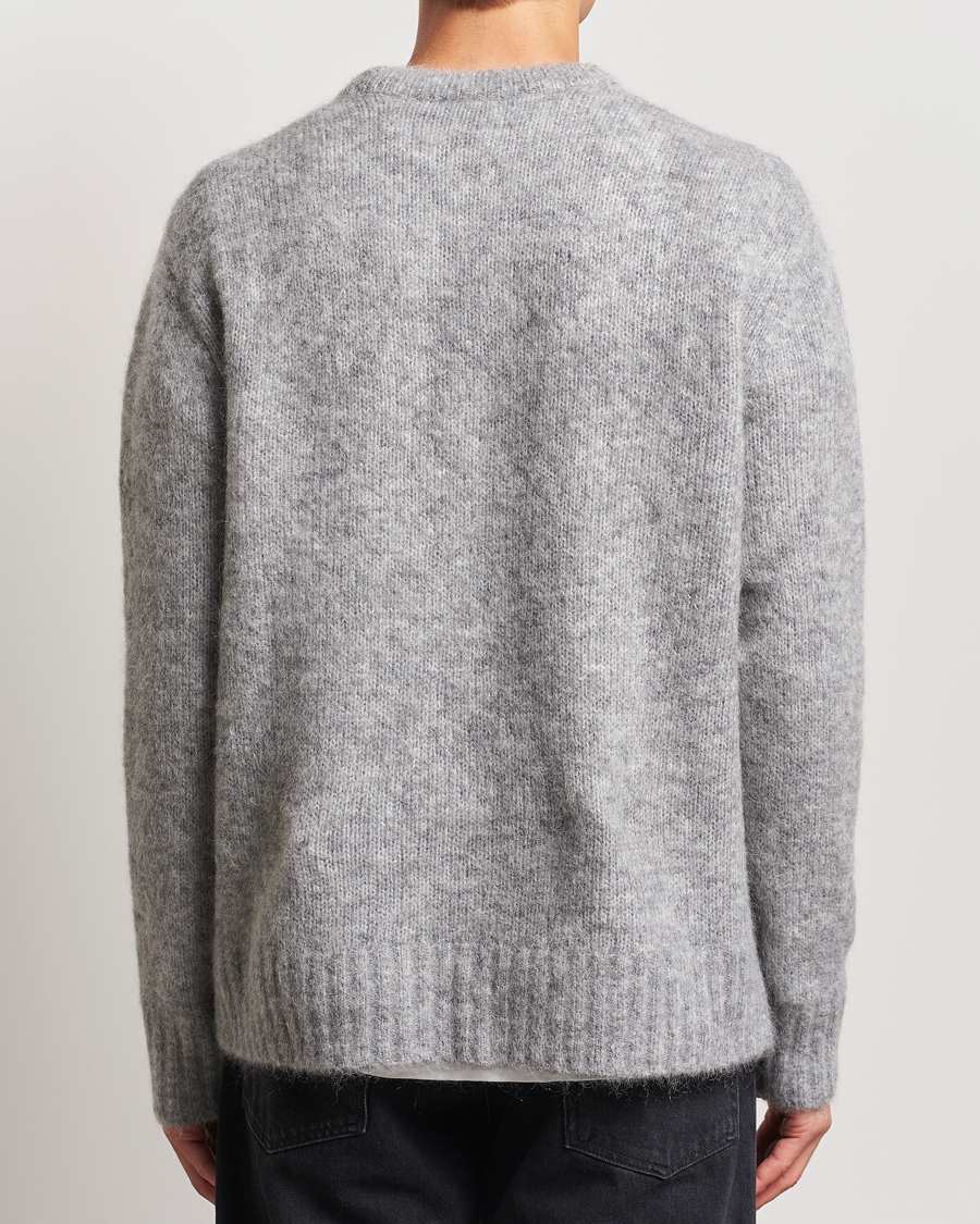 Heren | Truien | A Day's March | Tietar Mohair Sweater Grey Melange