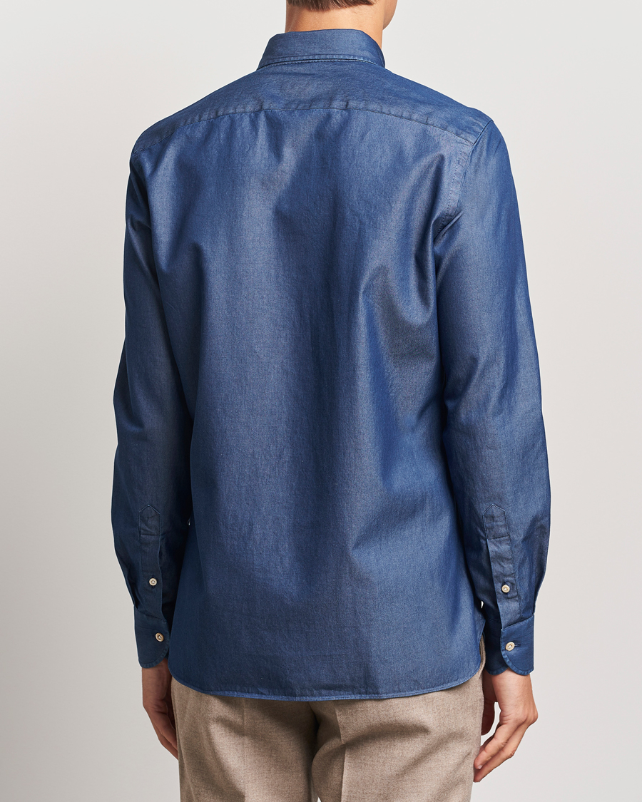 Heren | Overhemden | 100Hands | Beverly Bata Wash Denim Shirt Blue