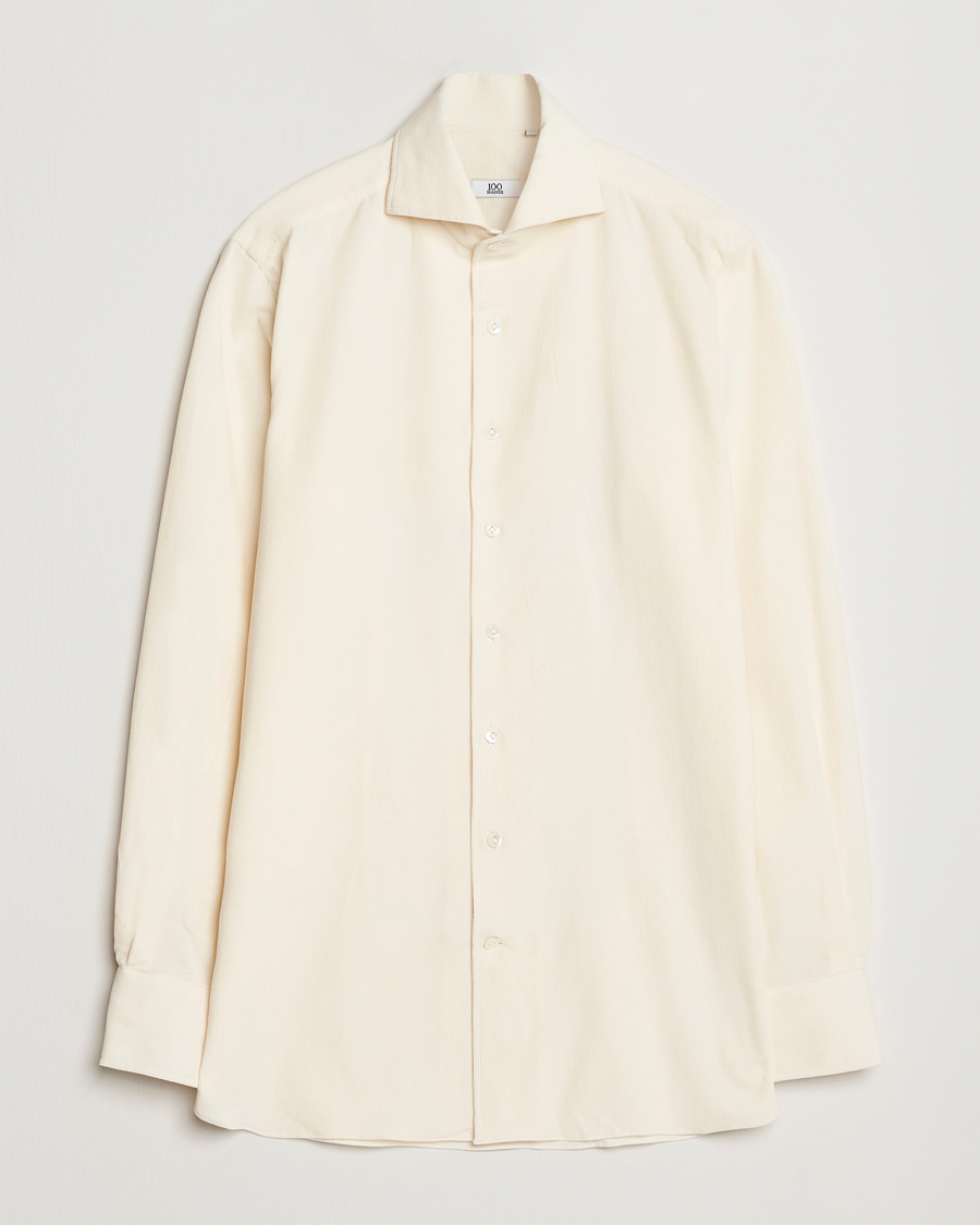 Heren | Overhemden | 100Hands | Japan Corduroy Shirt Off White