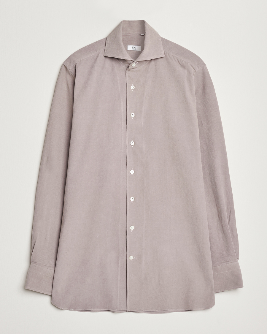Heren | Overhemden | 100Hands | Japan Corduroy Shirt Aubergine