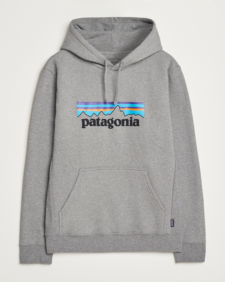 Heren | Truien | Patagonia | P-6 Logo Uprisal Hoody Gravel Heather