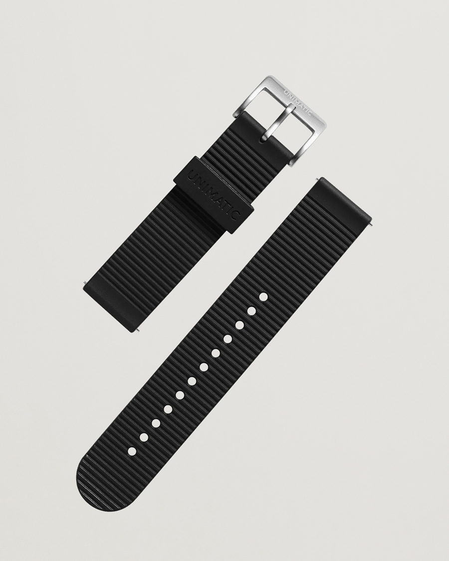 Heren | Horlogebandjes | UNIMATIC | TPU Quick Relese 22mm Strap Black