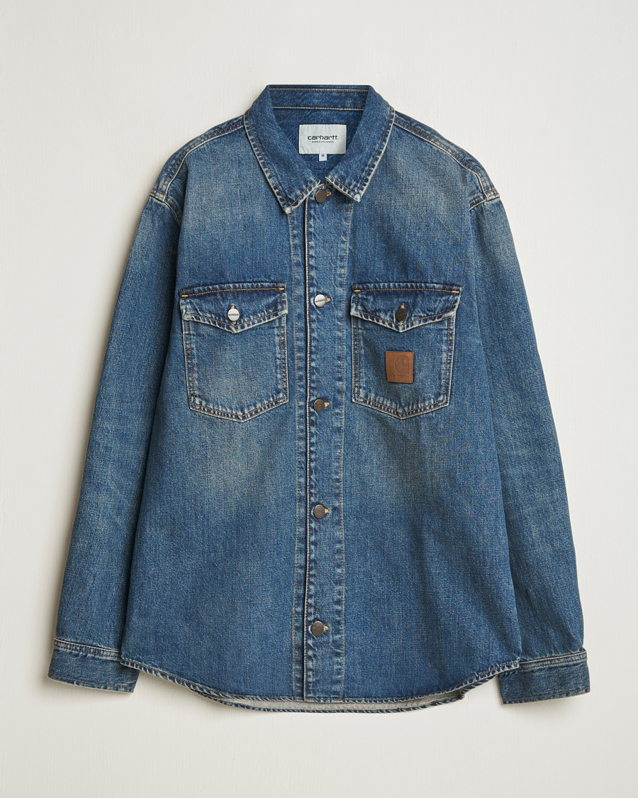 Heren | Overhemden | Carhartt WIP | Lincoln Denim Shirt Jacket Blue Worn